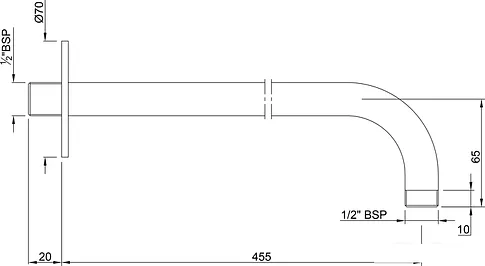 Держатель верхнего душа Jaquar SHA-CHR-479L450