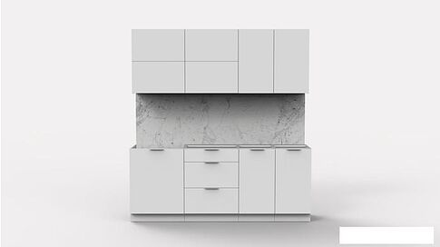 Готовая кухня Интермебель Микс Топ-35 2.0м без столешницы (белый премиум)