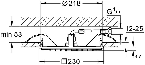 Верхний душ Grohe Rainshower Allure 230 [27863000]