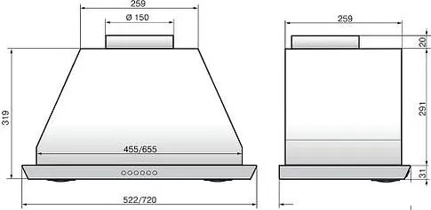 Кухонная вытяжка Elikor 52П-1000-Э4Д (кремовый)