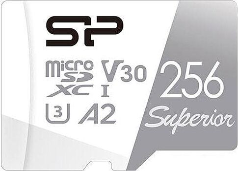 Карта памяти Silicon-Power Superior microSDXC SP256GBSTXDA2V20SP 256GB (с адаптером)