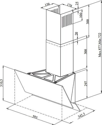 Кухонная вытяжка Monsher Laval 60 Noir (черный)