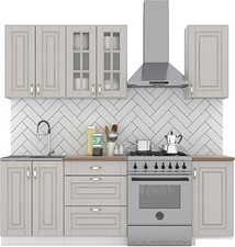 Готовая кухня Интермебель Бостон-2 1.6 (ясень капучино софт/венато)