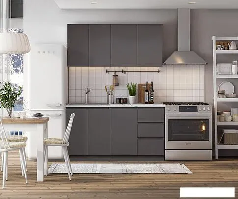 Готовая кухня Артём-Мебель Мэри СН-114 ДСП 1.4м (серый графит)