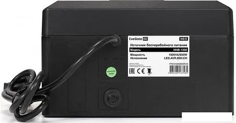 Источник бесперебойного питания ExeGate Neo NNB-1000.LED.AVR.8SH.CH EX293855RUS