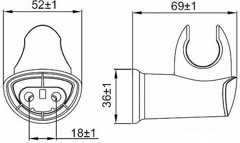 Держатель душевой лейки IDDIS 030CP00I53