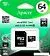 Карта памяти Apacer microSDXC (Class 10) 64GB + адаптер [AP64GMCSX10U1-R]