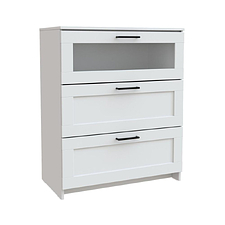 Комод Mio Tesoro Нави 3 ящика 2.15.02.020.1 (белый, со стеклом)
