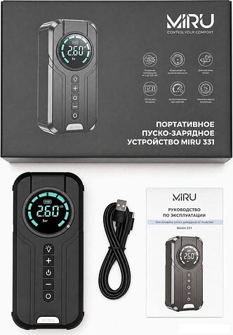 Портативное пусковое устройство с компрессором Miru 331