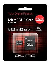 Карта памяти QUMO microSDHC (Class 10) 16GB (QM16GMICSDHC10) Карта памяти QUMO microSDHC (Class 10) 16GB (QM16GMICSDHC10)