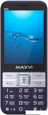 Кнопочный телефон Maxvi B33 (фиолетовый)