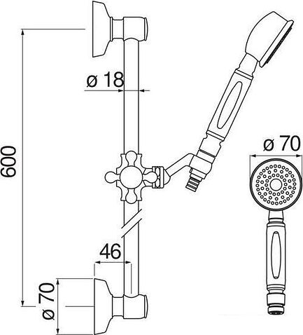 Душевой гарнитур  Nobili AD140/48GDP