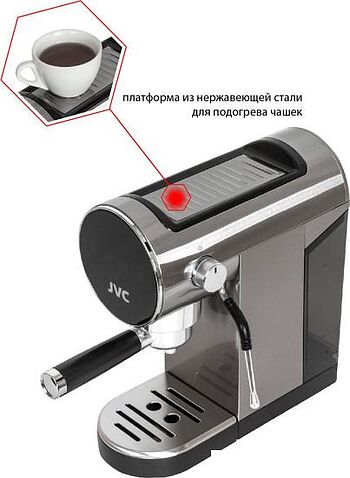 Рожковая помповая кофеварка JVC JK-CF30