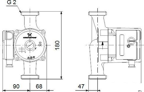 Насос Grundfos UPS 32-100 180