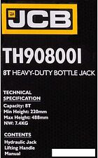 Бутылочный домкрат JCB TH908001 (8т)