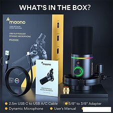 Проводной микрофон Maono PD200X (белый)