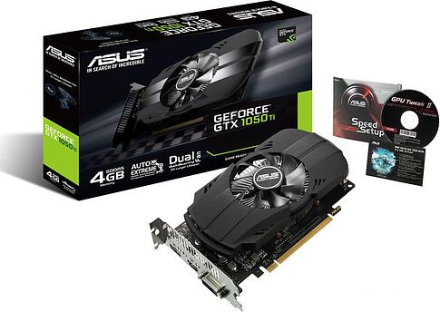 Видеокарта ASUS GeForce GTX 1050 Ti 4GB GDDR5 [PH-GTX1050TI-4G]