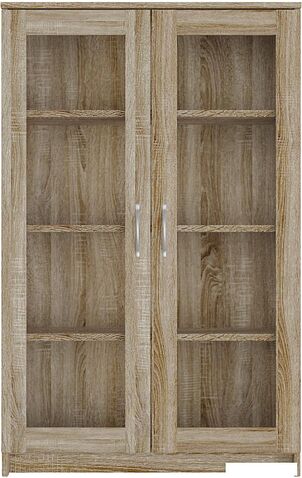 Тумба Mio Tesoro Сириус 2 двери со стеклом 78x123 2.02.03.390.3 (дуб сонома)