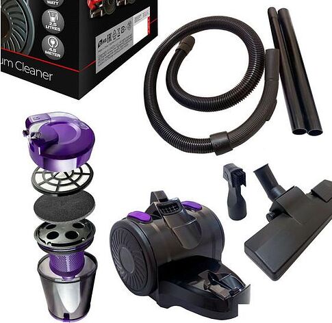 Пылесос Ginzzu VS427 (черный/фиолетовый)