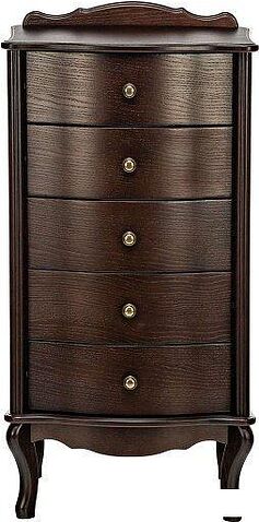 Комод Импэкс Leset Беатрис узкий 5 ящиков (орех/матовый лак)