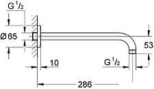Держатель верхнего душа Grohe Rainshower 28576000
