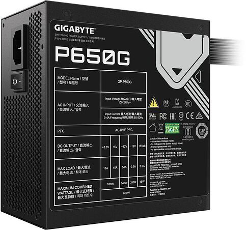 Блок питания Gigabyte P650G