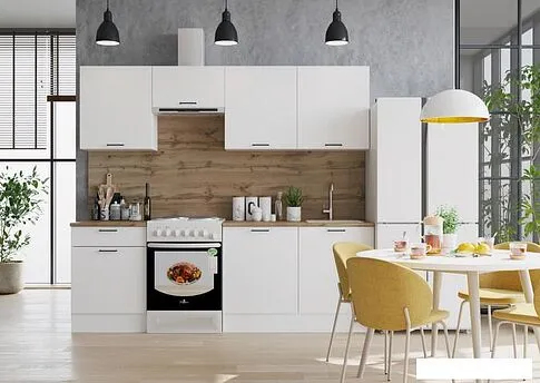 Готовая кухня Горизонт Paola 240 (белый)