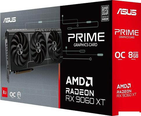 Видеокарта ASUS Prime Radeon RX 9060 XT OC Edition 8GB GDDR6 PRIME-RX9060XT-O8G