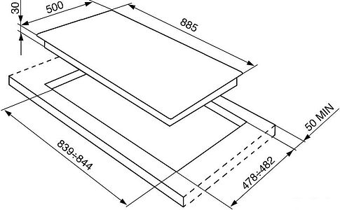 Варочная панель Smeg SRV896POGH