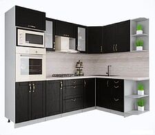 Готовая кухня Интерлиния Мила Крафт 1.68x2.6 правая (дуб английский)