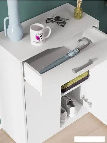 Тумба Стендмебель Лоренцо (белый/белый)