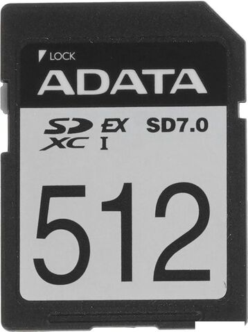 Карта памяти ADATA Premier Extreme SDXC SD 7.0 512GB ASD512GEX3L1-C