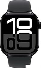 Умные часы Apple Watch Series 10 42 мм (алюминиевый корпус, черный/черный, спортивный силиконовый ремешок S/M) Умные часы Apple Watch Series 10 42 мм (алюминиевый корпус, черный/черный, спортивный силиконовый ремешок S/M)