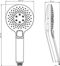 Душевая лейка Lemark LM0819CW Душевая лейка Lemark LM0819CW