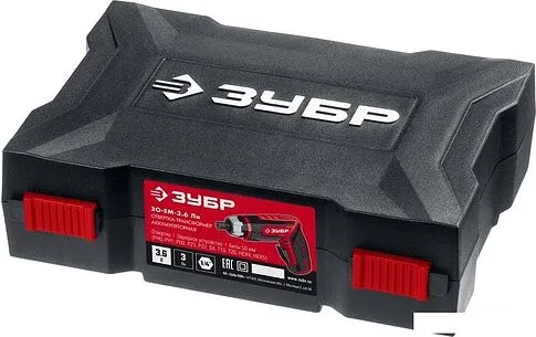 Электроотвертка Зубр Мастер ЗО-ЕМ-3.6 Ли (кейс)