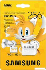 Карта памяти Samsung PRO Plus Sonic the Hedgehog microSDXC 256GB MB-MD256SA/LC1 (с адаптером)