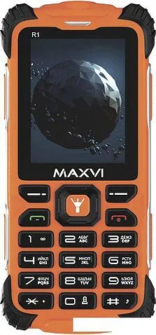 Кнопочный телефон Maxvi R1 (оранжевый)