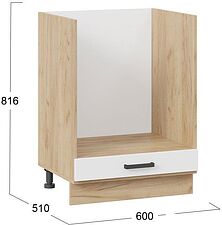 Шкаф напольный Трия Лорас 1Н6Б (дуб крафт золотой/холст белый) Шкаф напольный Трия Лорас 1Н6Б (дуб крафт золотой/холст белый)