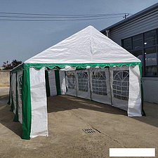 Тент-шатер Sundays Party 4x8 м (белый/зеленый)