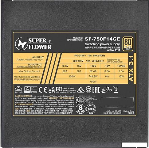 Блок питания Super Flower Leadex III Gold Up ATX 3.1 750W SF-750F14GE