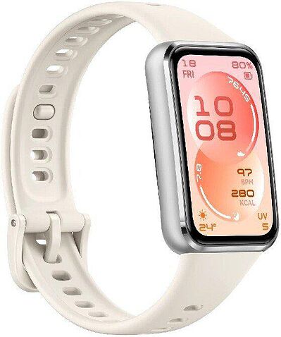 Фитнес-браслет Huawei Band 11 (серебристый алюминиевый корпус, с белым силиконовым ремешком, международная версия)