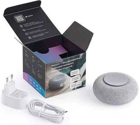 Умная колонка VK Капсула Мини (светло-серый)