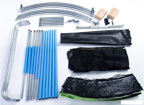 Батут Skyjump Pro 252 см - 8ft (с внешней сеткой и лестницей)