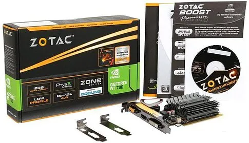 Видеокарта ZOTAC GeForce GT 730 2GB DDR3 Zone Edition ZT-71113-20L