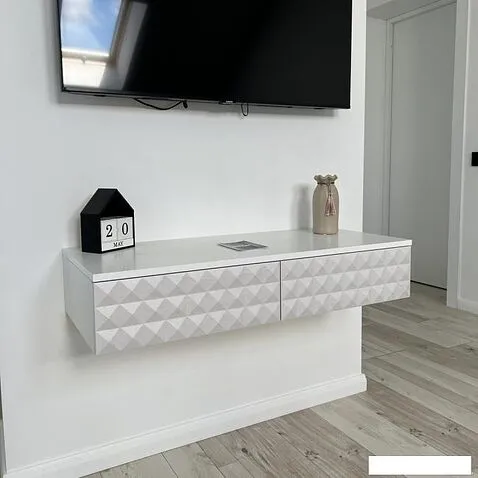 Тумба Shtabe Simple 7010 эко (травертин/белый)