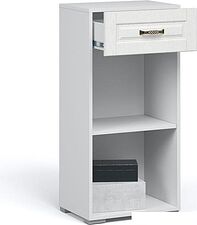 Тумба Империал Лацио 1д 1ящ (белое дерево/ручка бронза)