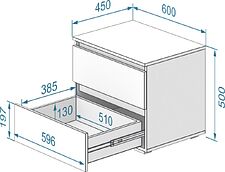 Тумба Кортекс-мебель Бари 60 2ш (дуб сонома/дуб сонома/дуб сонома)