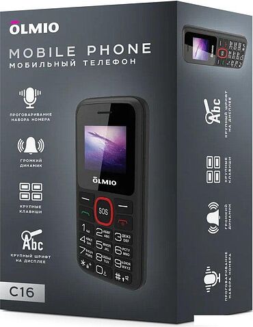Телефон Olmio C16 (черный)
