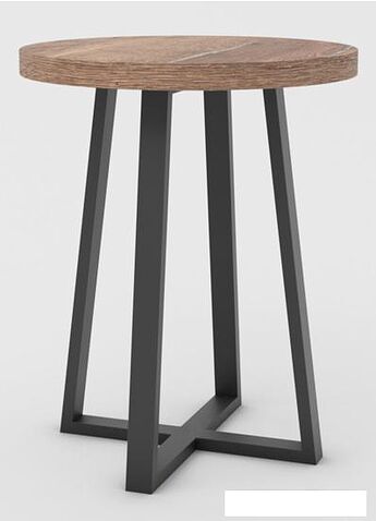 Журнальный столик Hype Mebel Челси 40x40 (черный/дуб галифакс олово)