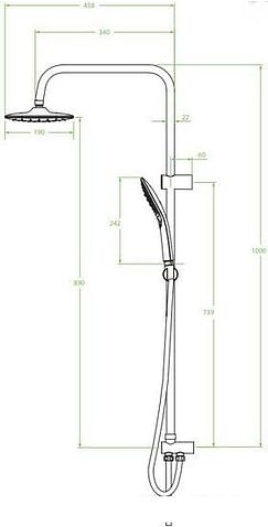 Душевая система Laveo Zorita PLZ 70KX